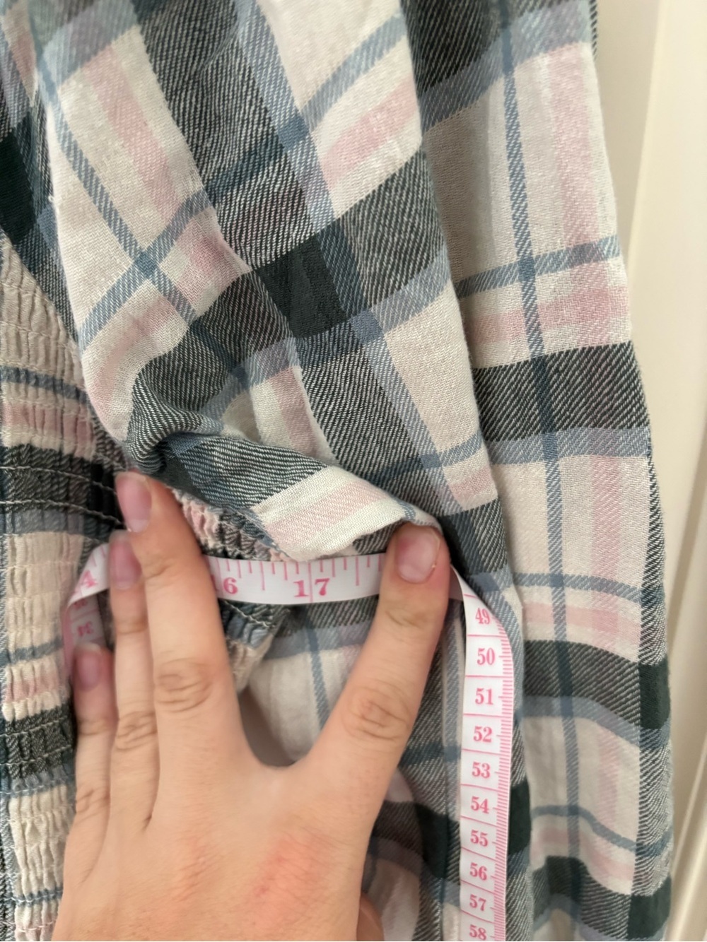 Madewell Lucie Elbow-Sleeve Smocked Mini Dress in Lebaum Plaid Size XL - Picture 7 of 9